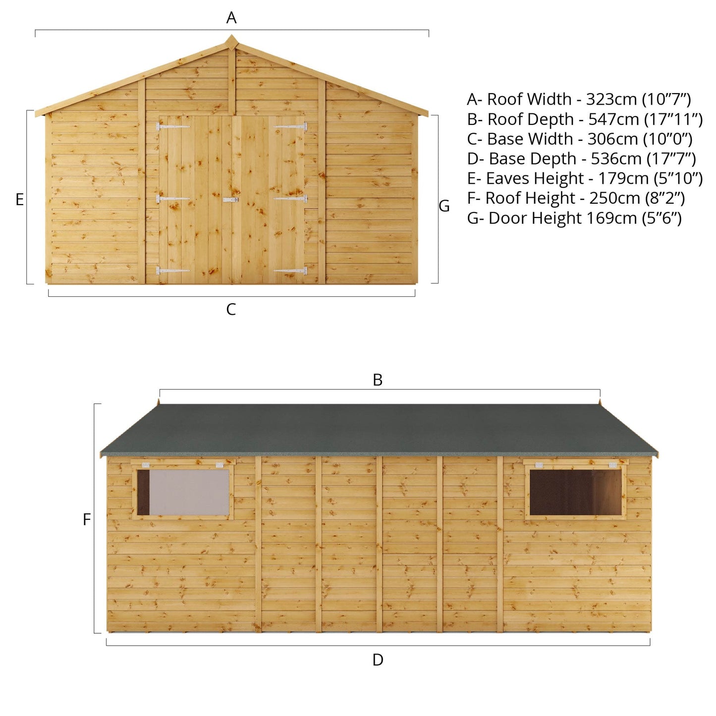 Mercia 18 x 10 Premium Shiplap Apex Workshop