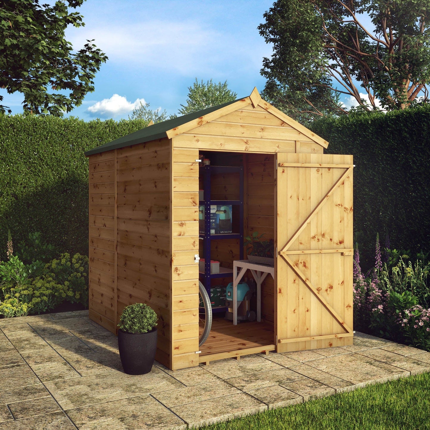 Mercia 7x5 Modular Shiplap Apex Windowless Shed