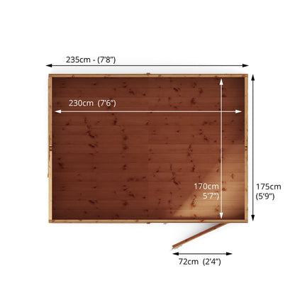 Mercia 8 x 6 Modular Shiplap Apex Shed