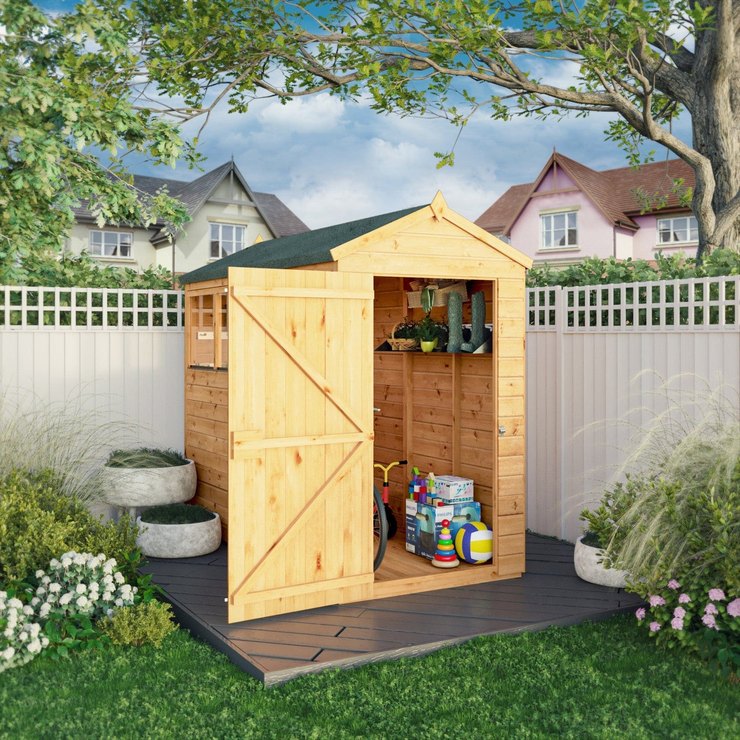 Mercia The Woodsman 8x4 Shiplap Apex Wooden Shed