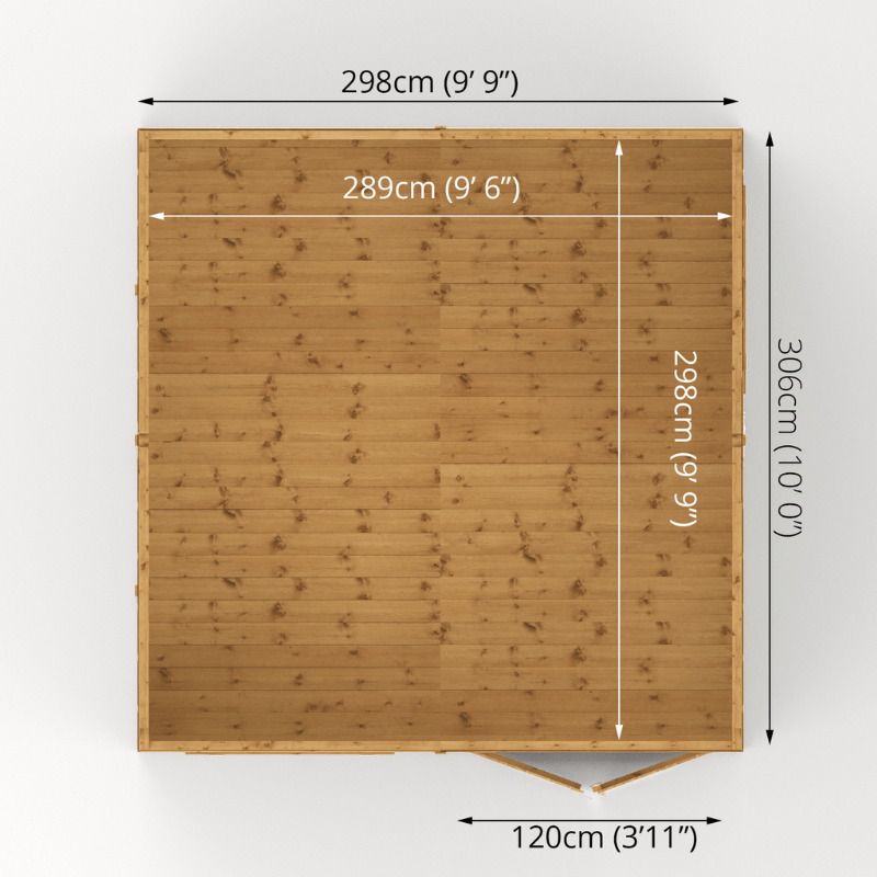Mercia 10 x 10 Premium Shiplap Reverse Apex Workshop