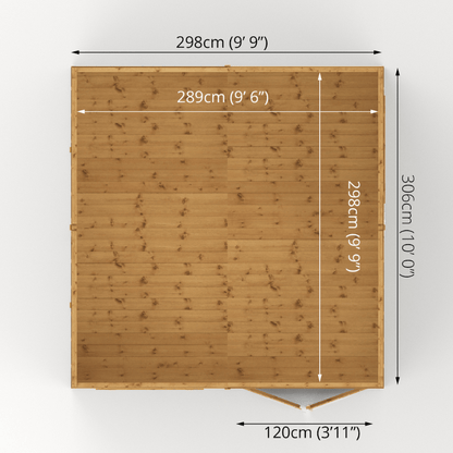Mercia 10 x 10 Premium Shiplap Reverse Apex Workshop