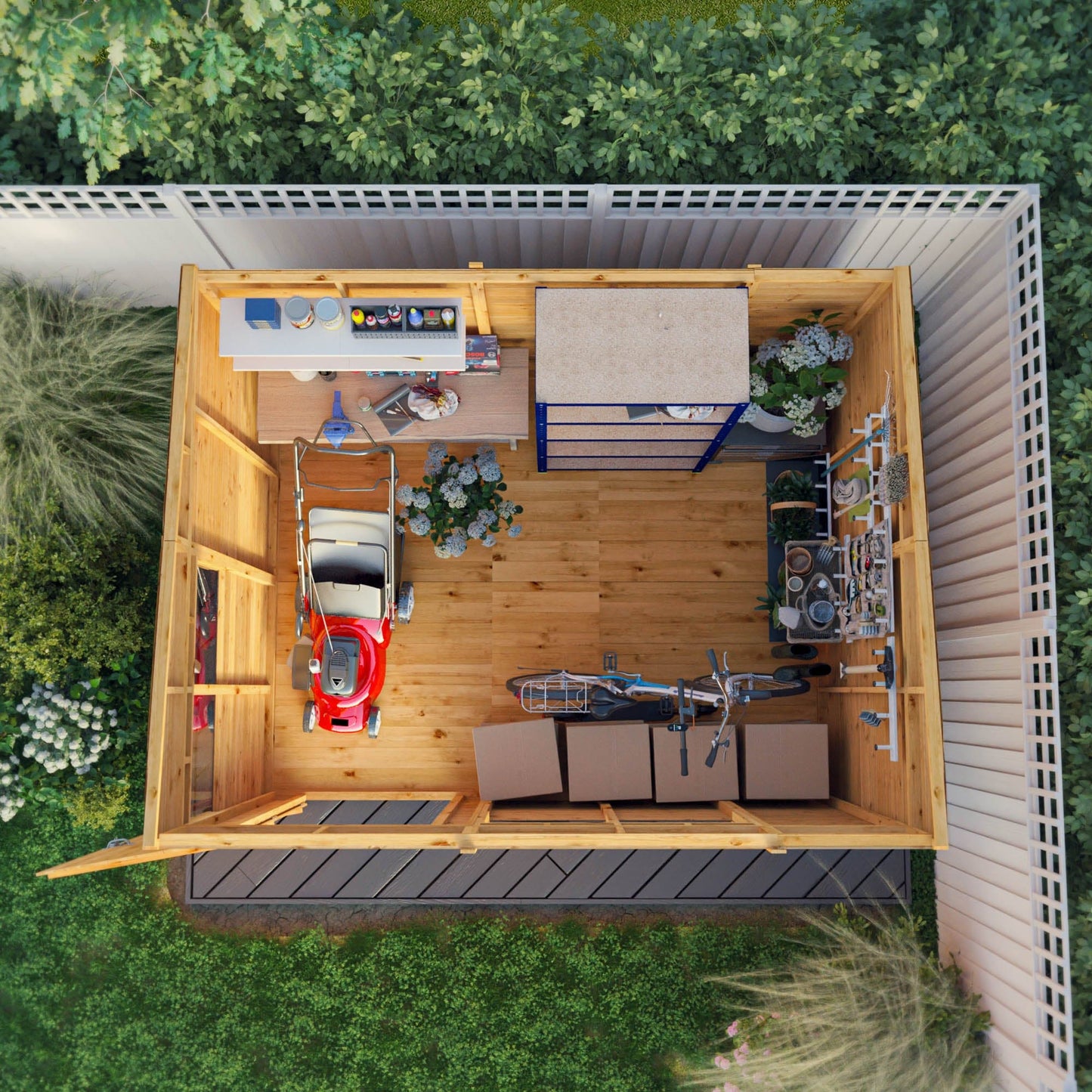 Mercia 10 x 8 Woodsman Shiplap Pent Shed - Styrene