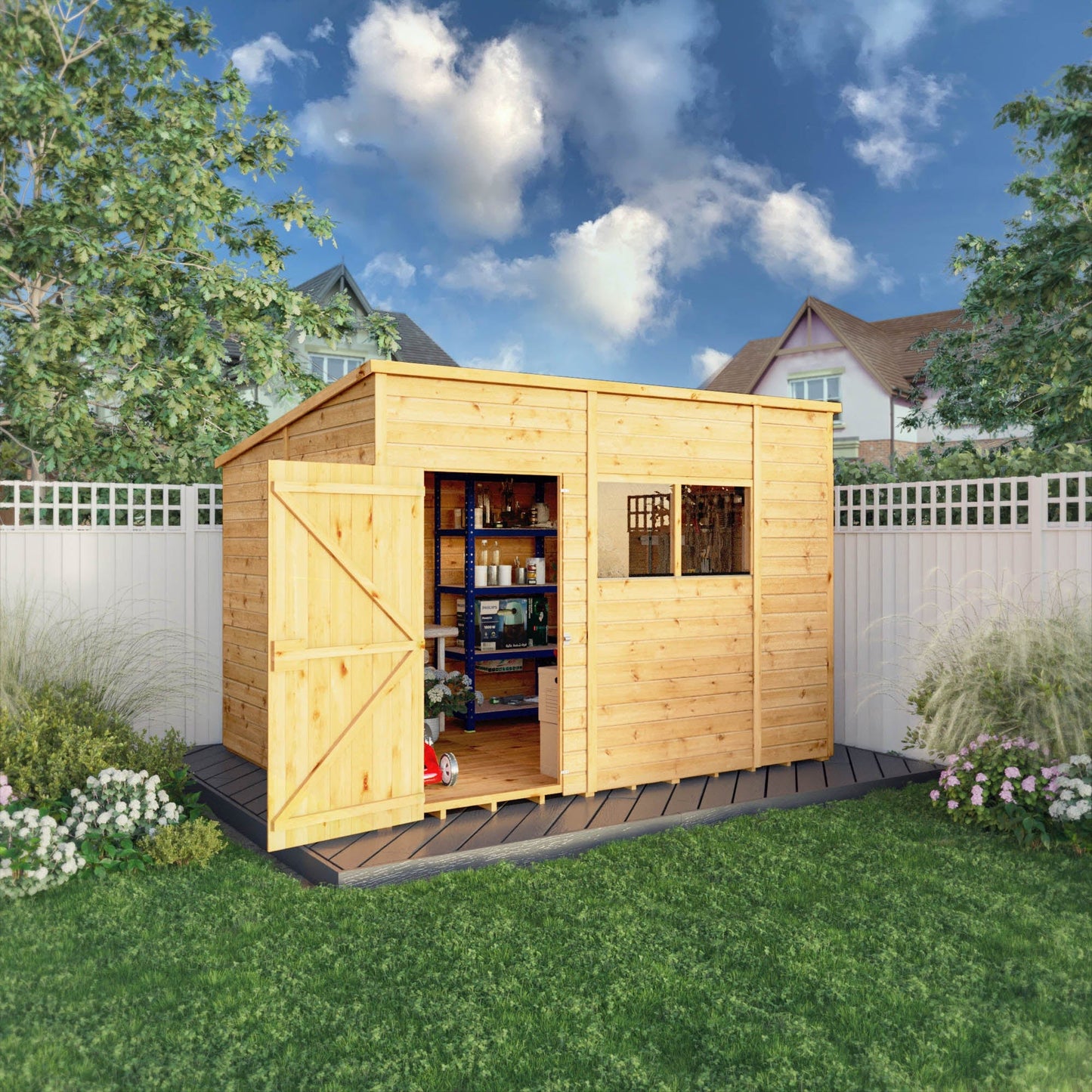 Mercia 10 x 8 Woodsman Shiplap Pent Shed - Styrene