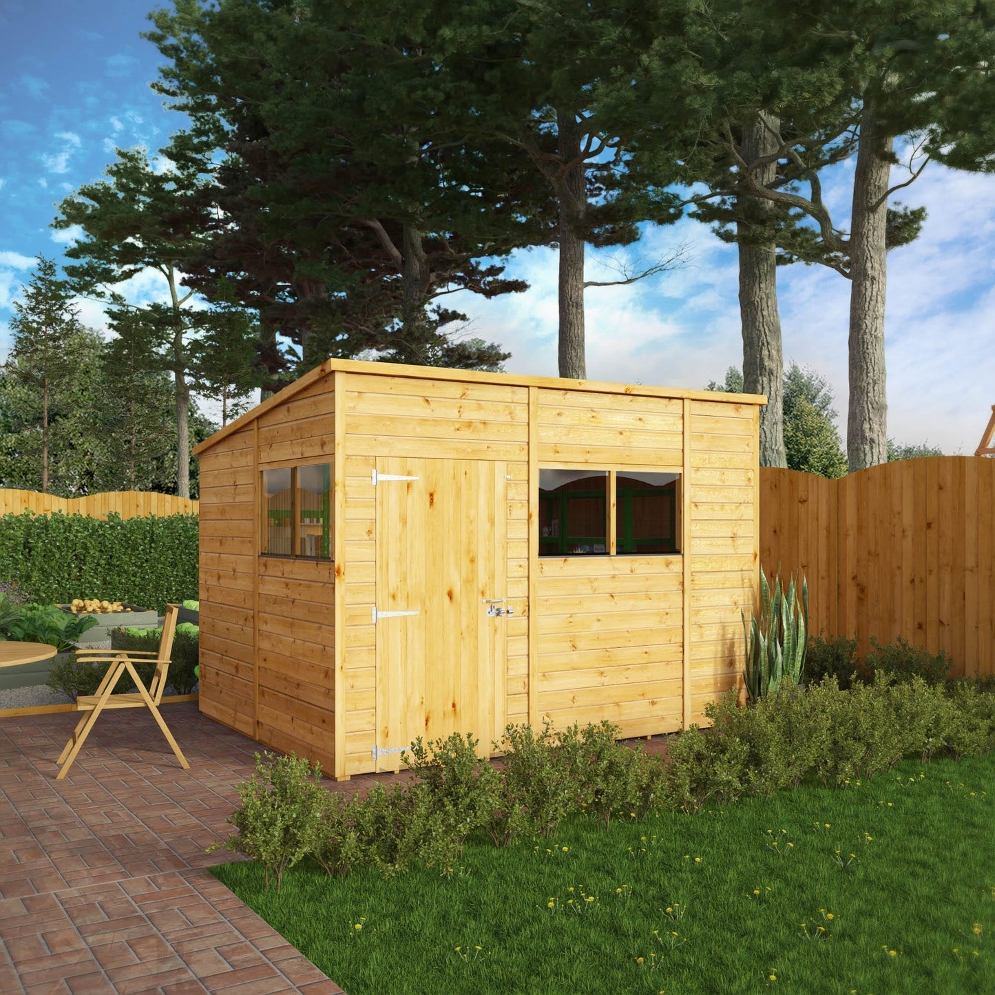 Mercia 10 x 8 Woodsman Shiplap Pent Shed - Styrene
