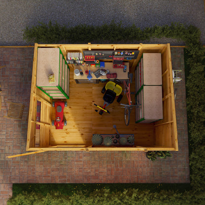 Mercia 10 x 8 Woodsman Shiplap Pent Shed - Styrene