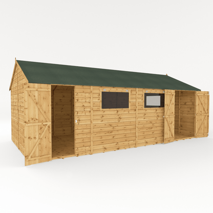 Mercia 20 x 10 Premium Shiplap Reverse Apex Workshop