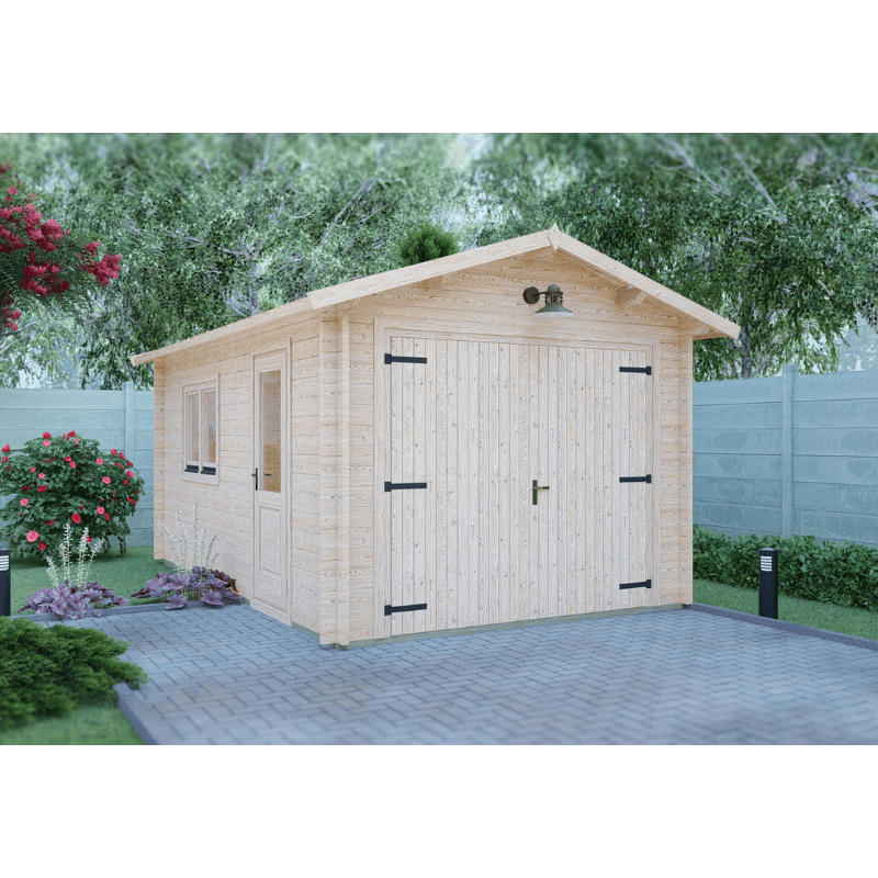 Shire Garage 10 x 17 Apex Log Cabin 44mm