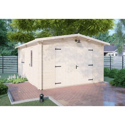 Shire Garage 12 x 18 Apex Log Cabin 44mm
