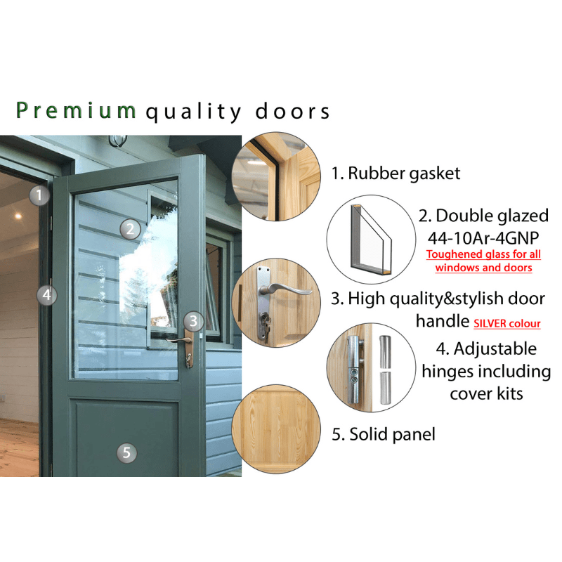 Shire Garage 12 x 18 Apex Log Cabin 44mm