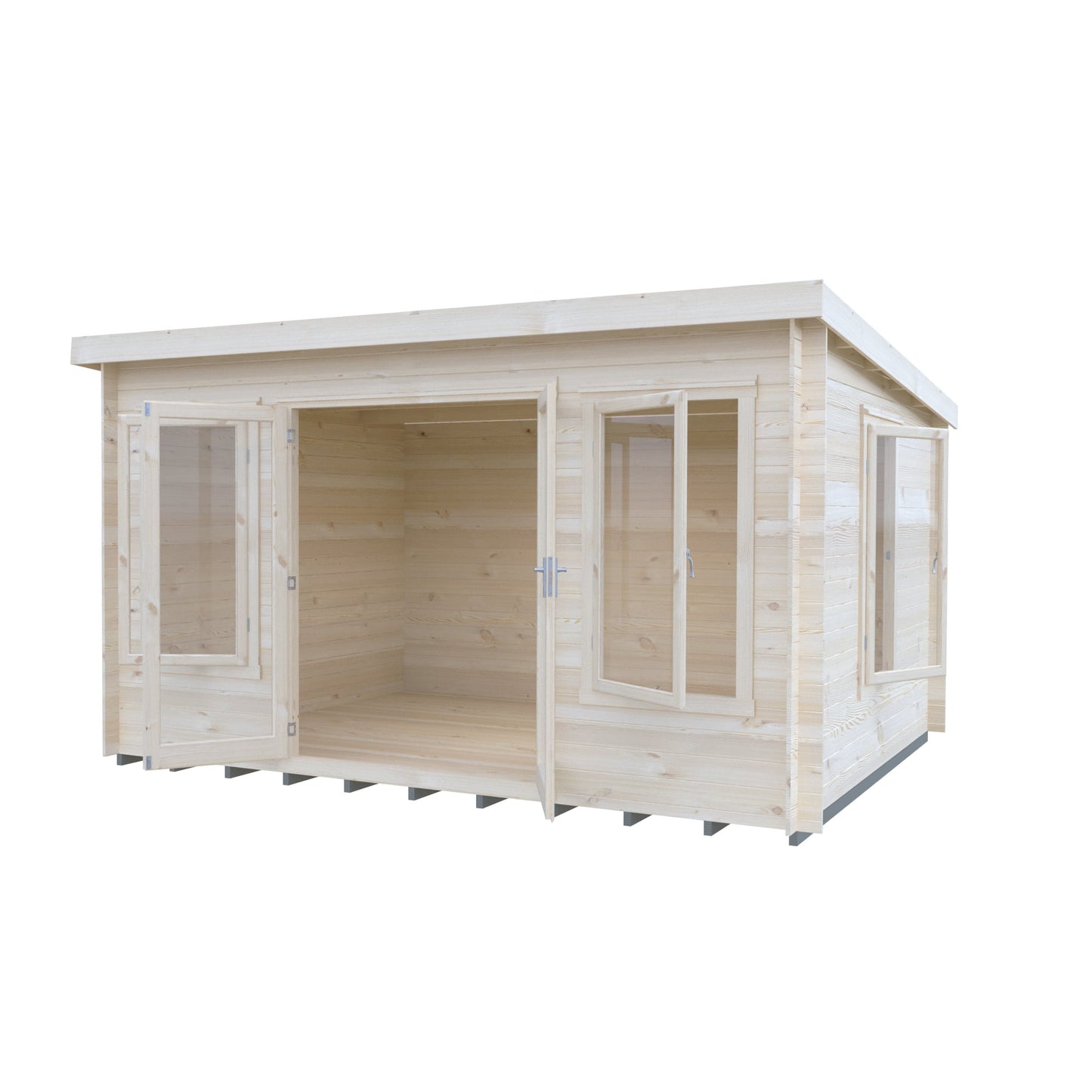 Shire Emneth 10 x 13 Pent Log Cabin in 19mm Logs