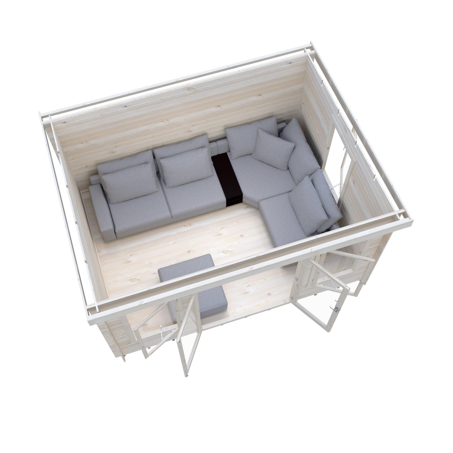 Shire Emneth 10 x 13 Pent Log Cabin in 19mm Logs