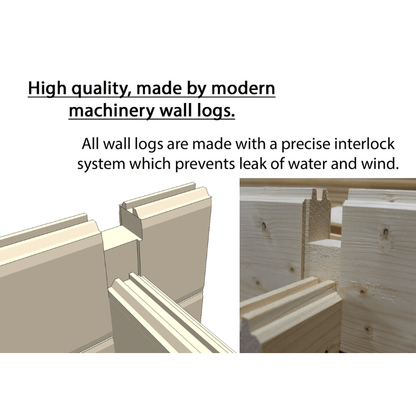Shire Nuuk 16 x 13 44mm Log Cabin