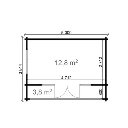Shire Nuuk 16 x 13 44mm Log Cabin