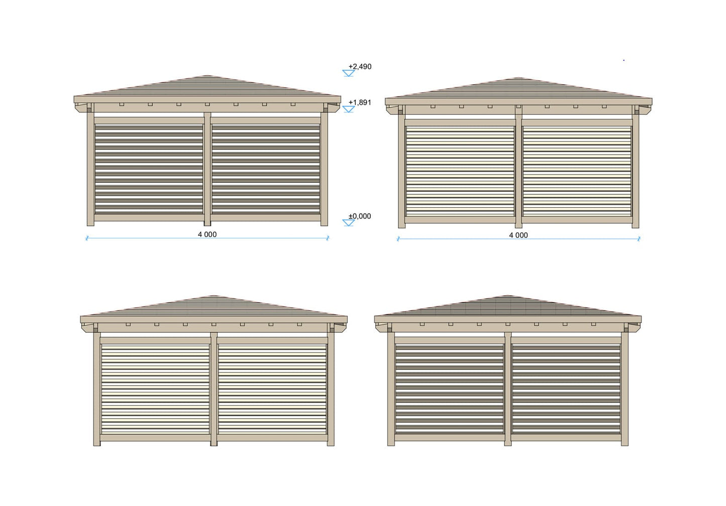 Shire Uma 4x4m Wooden Pergola