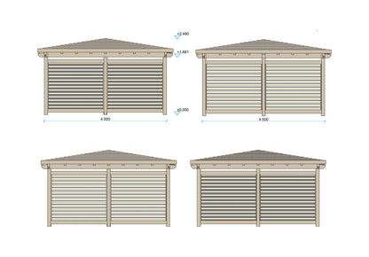 Shire Uma 4x4m Wooden Pergola