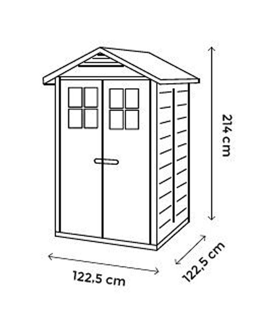 Shire 4 x 4 Tuscany EVO 120 Plastic Shed