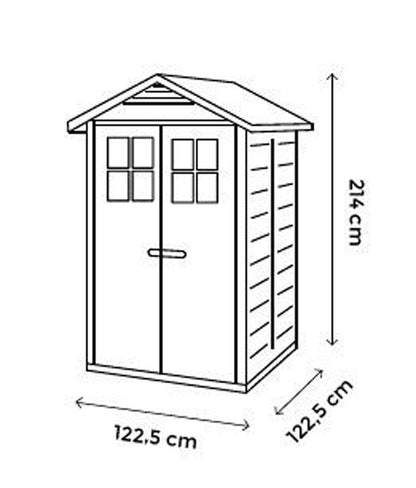 Shire 4 x 4 Tuscany EVO 120 Plastic Shed