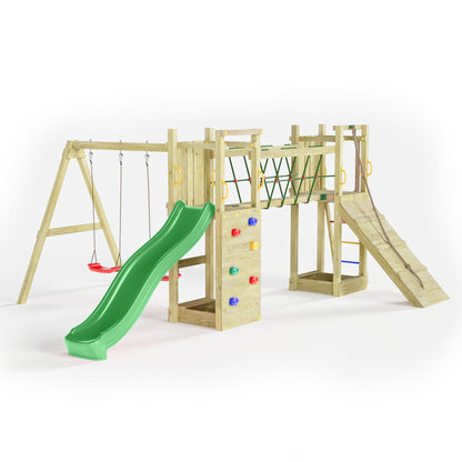 Shire Maxi Fun Playset Climbing Frame with Swing & Slide
