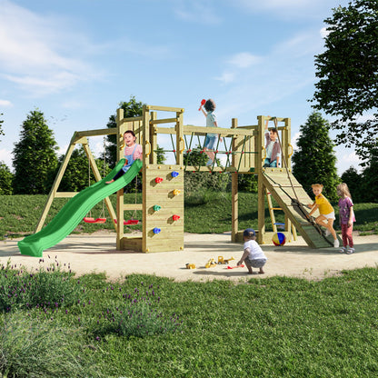 Shire Maxi Fun Playset Climbing Frame with Swing & Slide