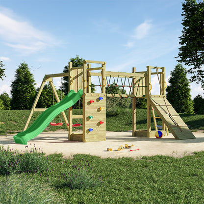 Shire Maxi Fun Playset Climbing Frame with Swing & Slide