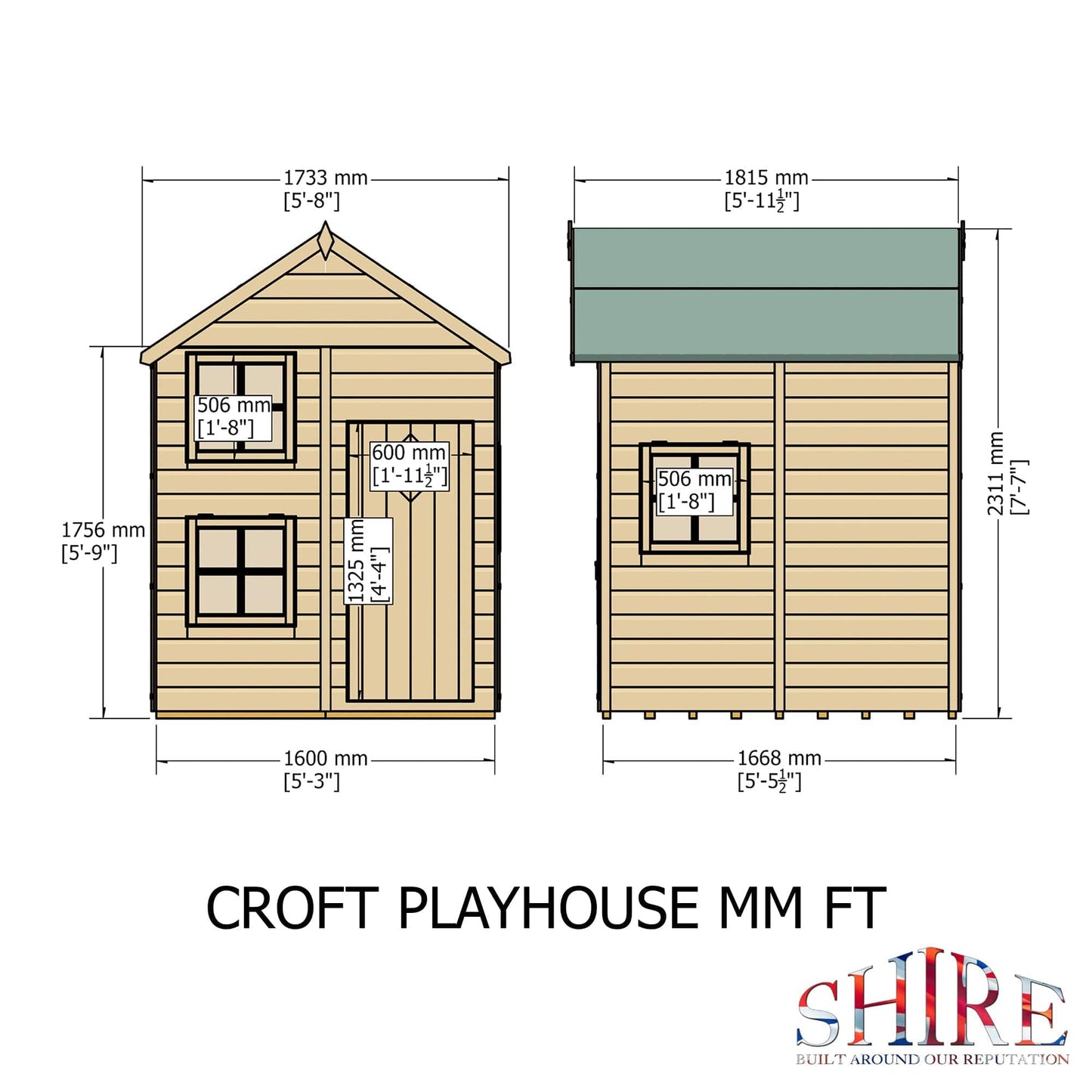 Shire 5 x 5 Croft Playhouse