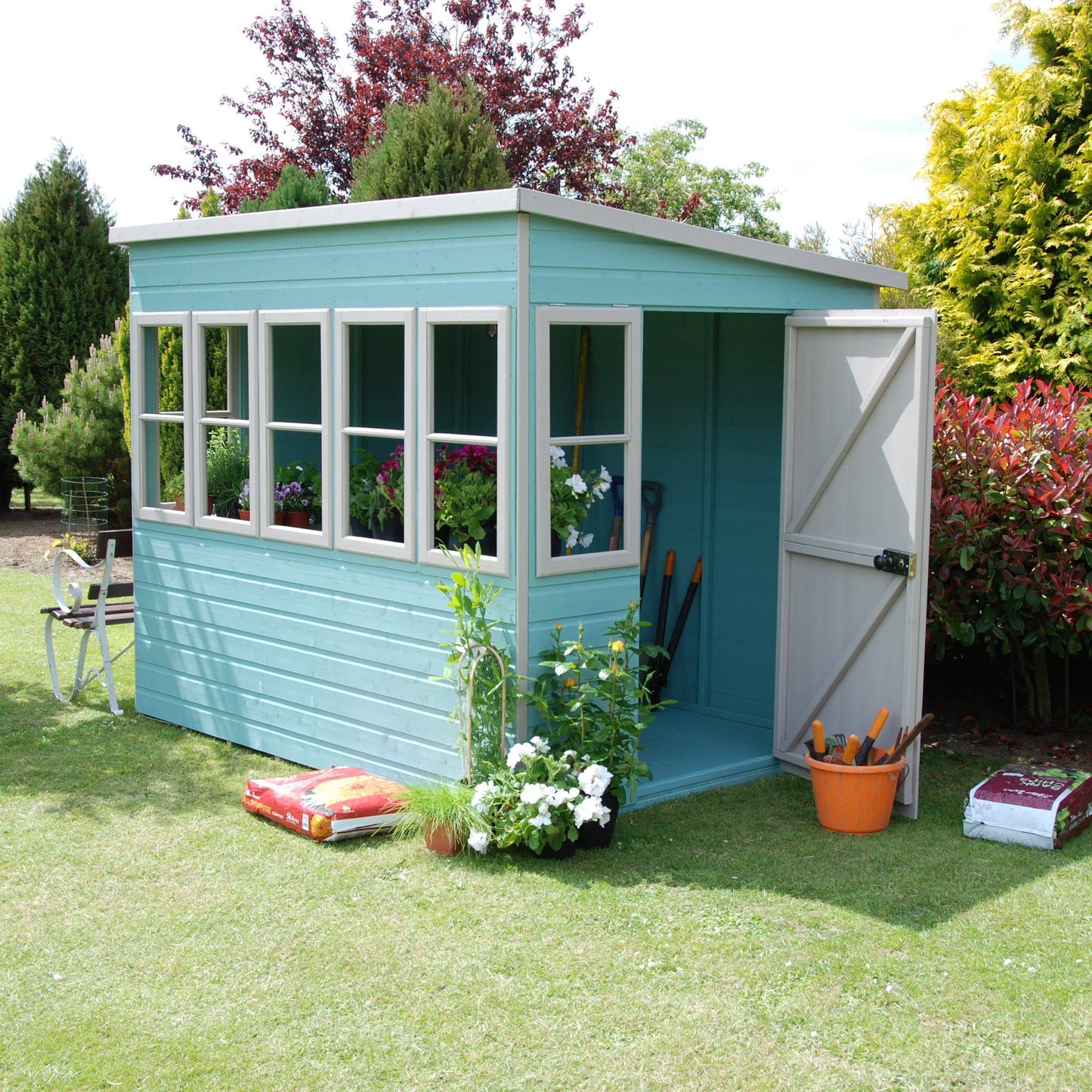 Shire 8x6 Sun Pent Potting Shed