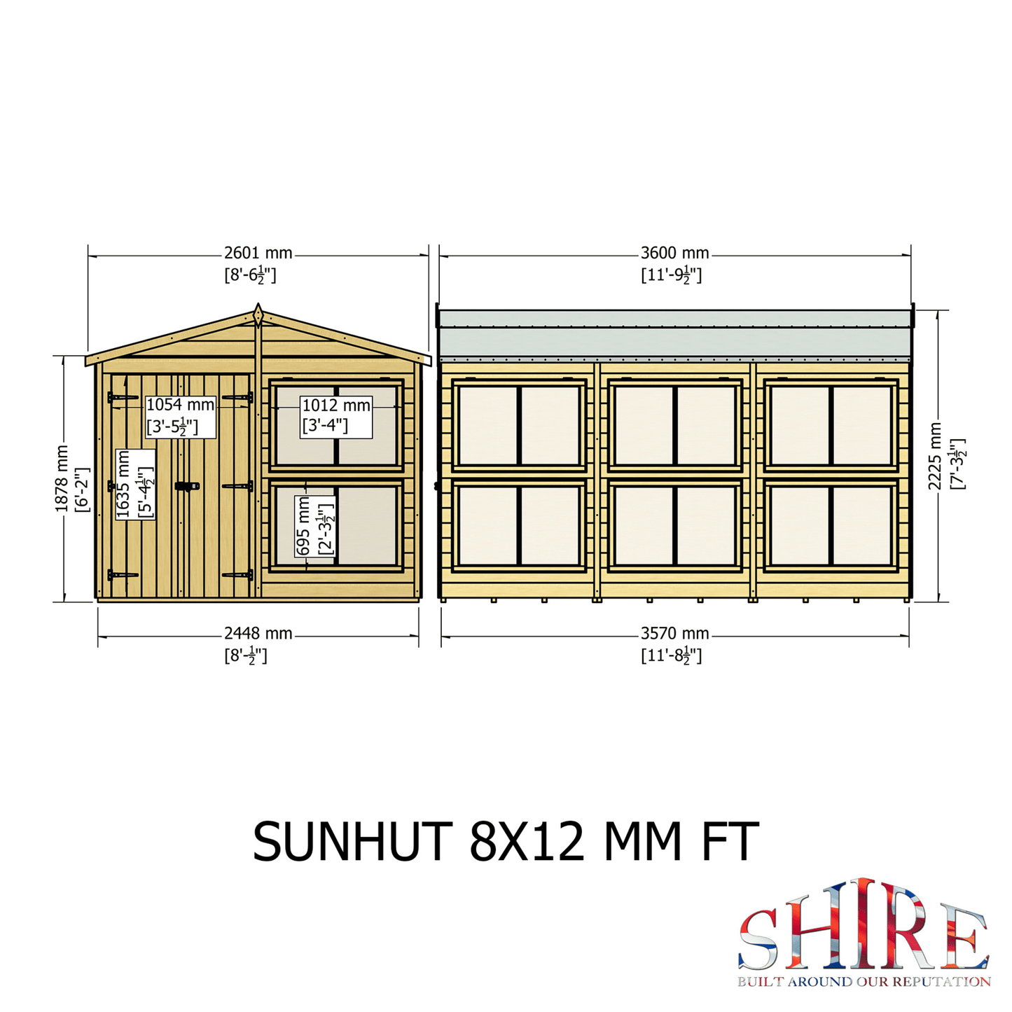 Shire Sun Hut 8 x 12 Potting Shed