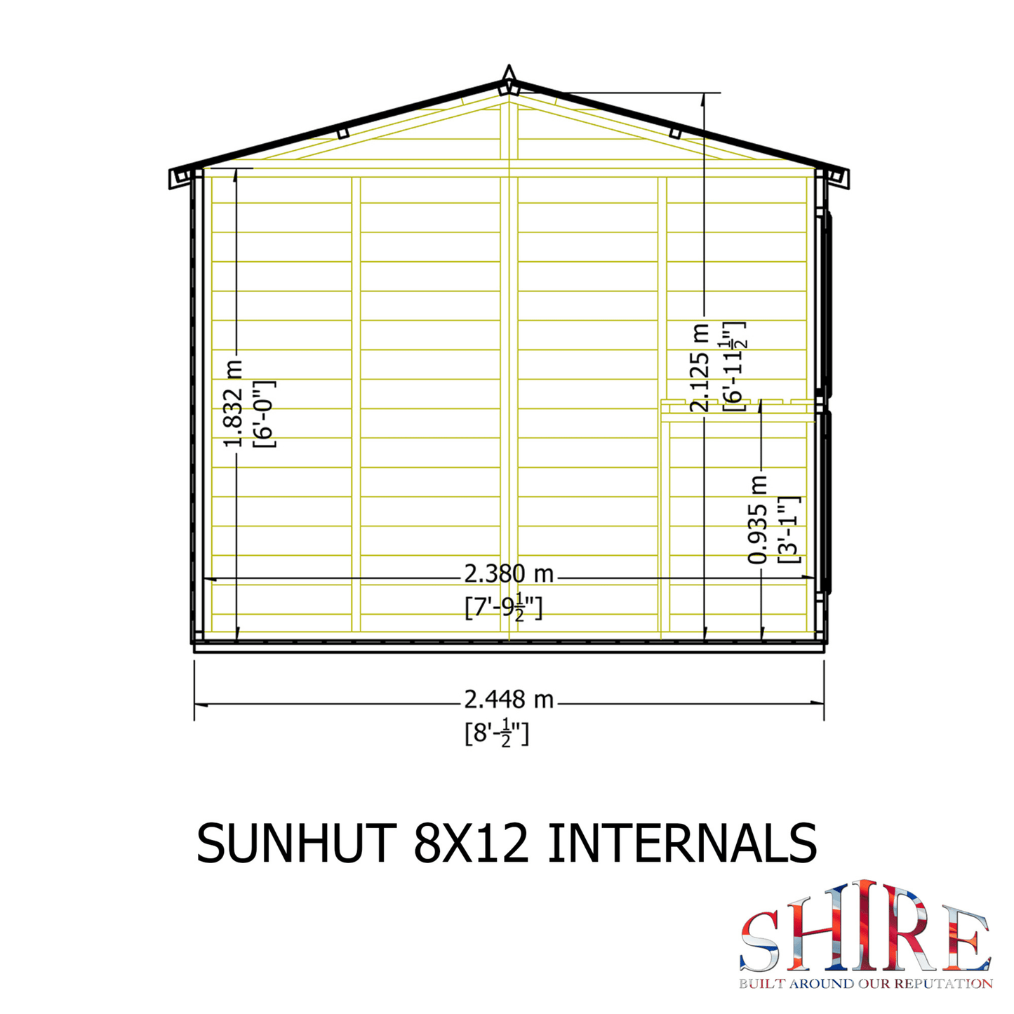 Shire Sun Hut 8 x 12 Potting Shed