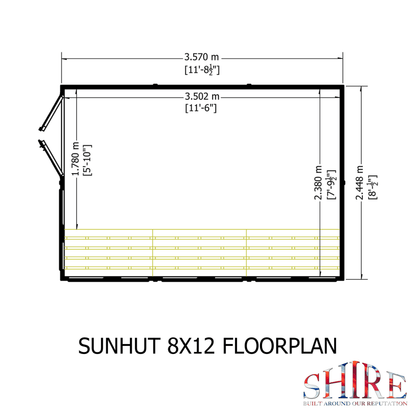 Shire Sun Hut 8 x 12 Potting Shed