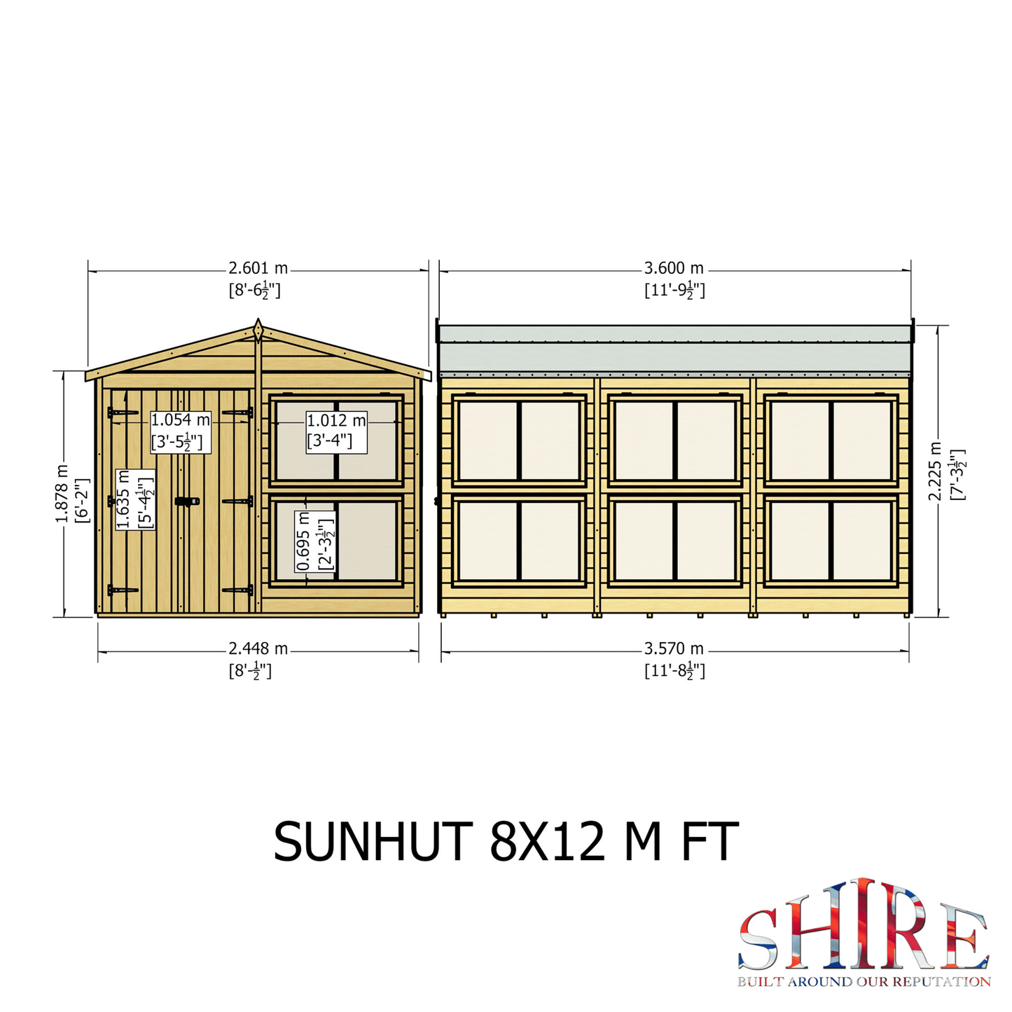 Shire Sun Hut 8 x 12 Potting Shed