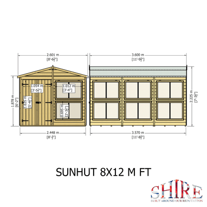 Shire Sun Hut 8 x 12 Potting Shed