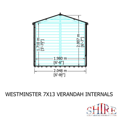 Shire Westminster Summerhouse 13x7 with Veranda