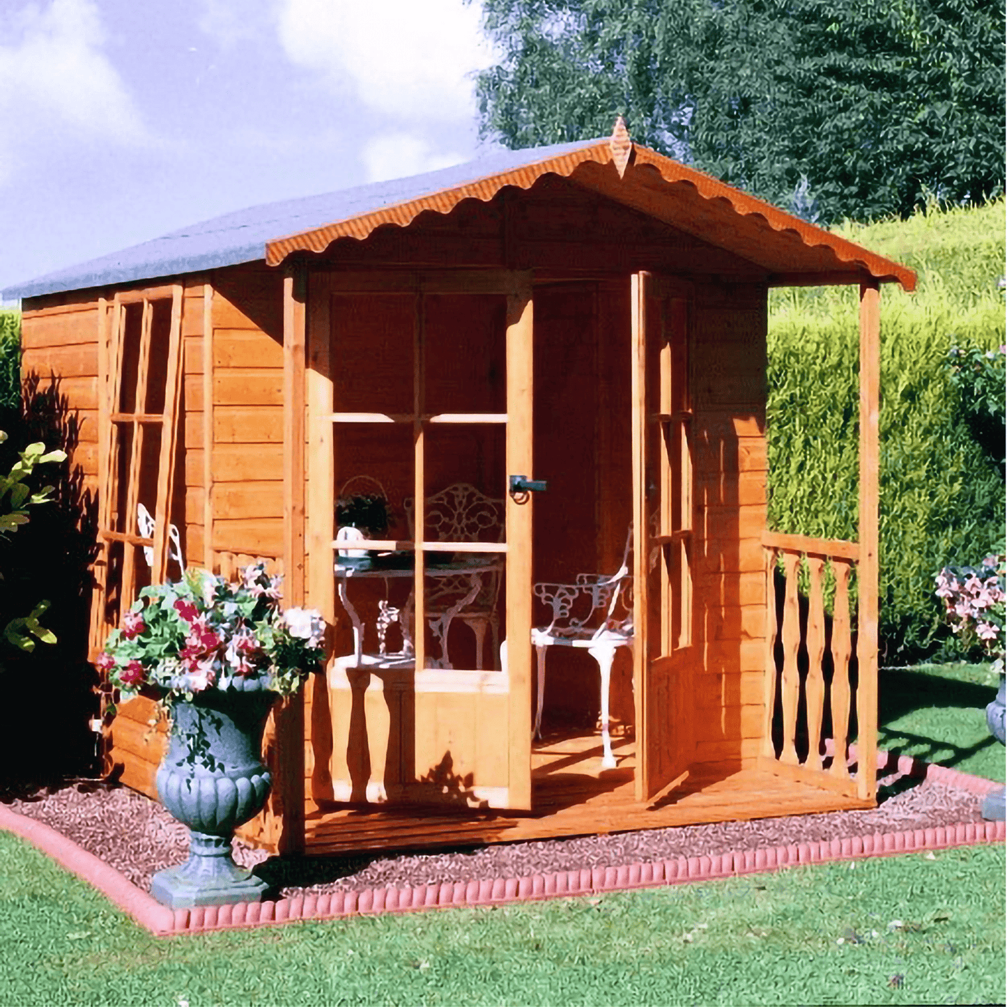 Shire Buckingham 7 x 10 Wooden Summerhouse with Veranda