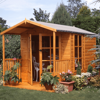 Shire Buckingham 7 x 10 Wooden Summerhouse with Veranda