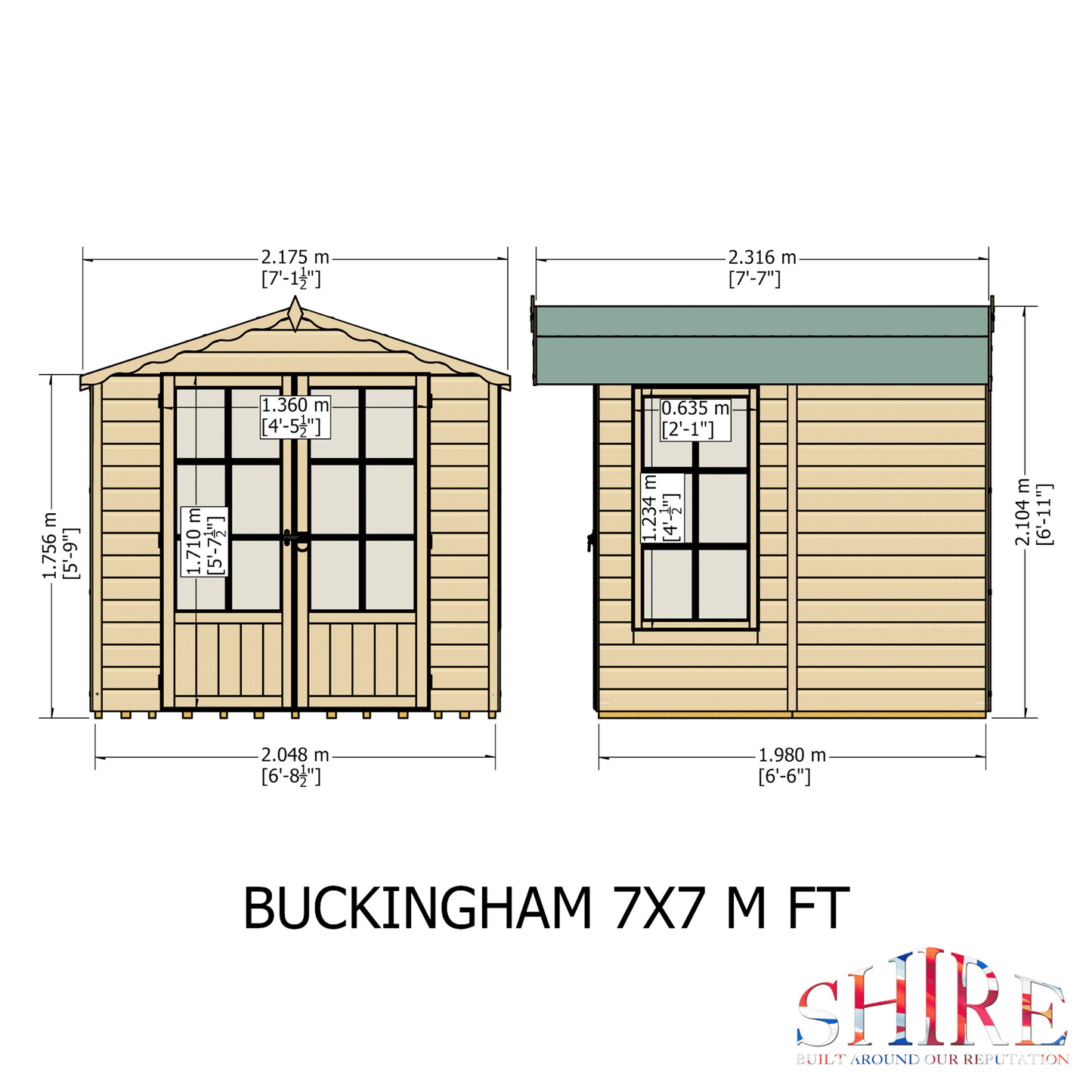 Shire Buckingham 7 x 7 Wooden Summerhouse