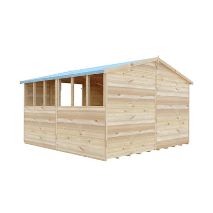 Shire 10x10 Overlap Shed Double Door With Windows