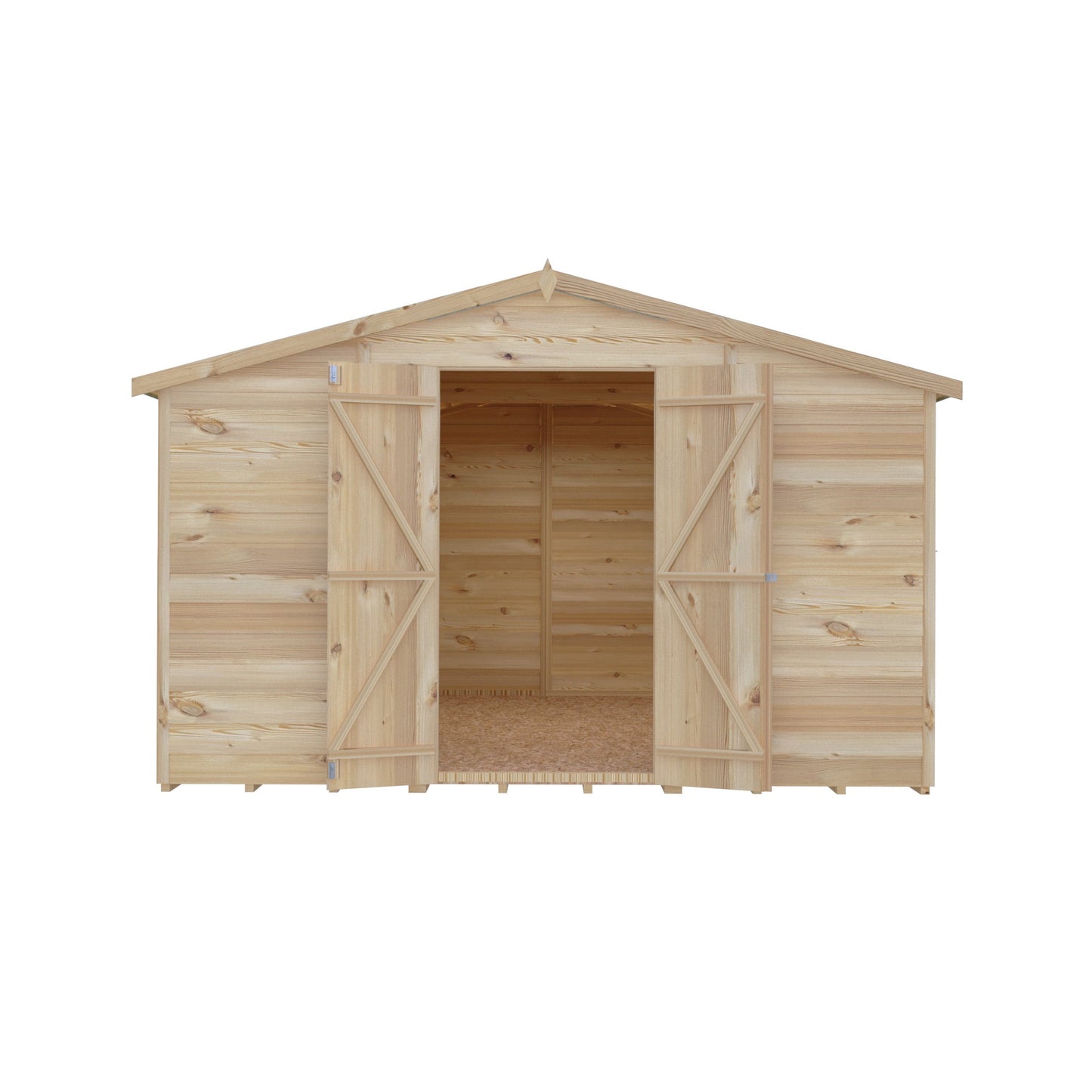 Shire 10x10 Overlap Shed Double Door With Windows