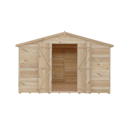 Shire 10x10 Overlap Shed Double Door With Windows