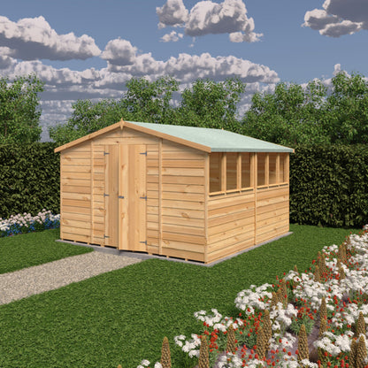 Shire 10x10 Overlap Shed Double Door With Windows