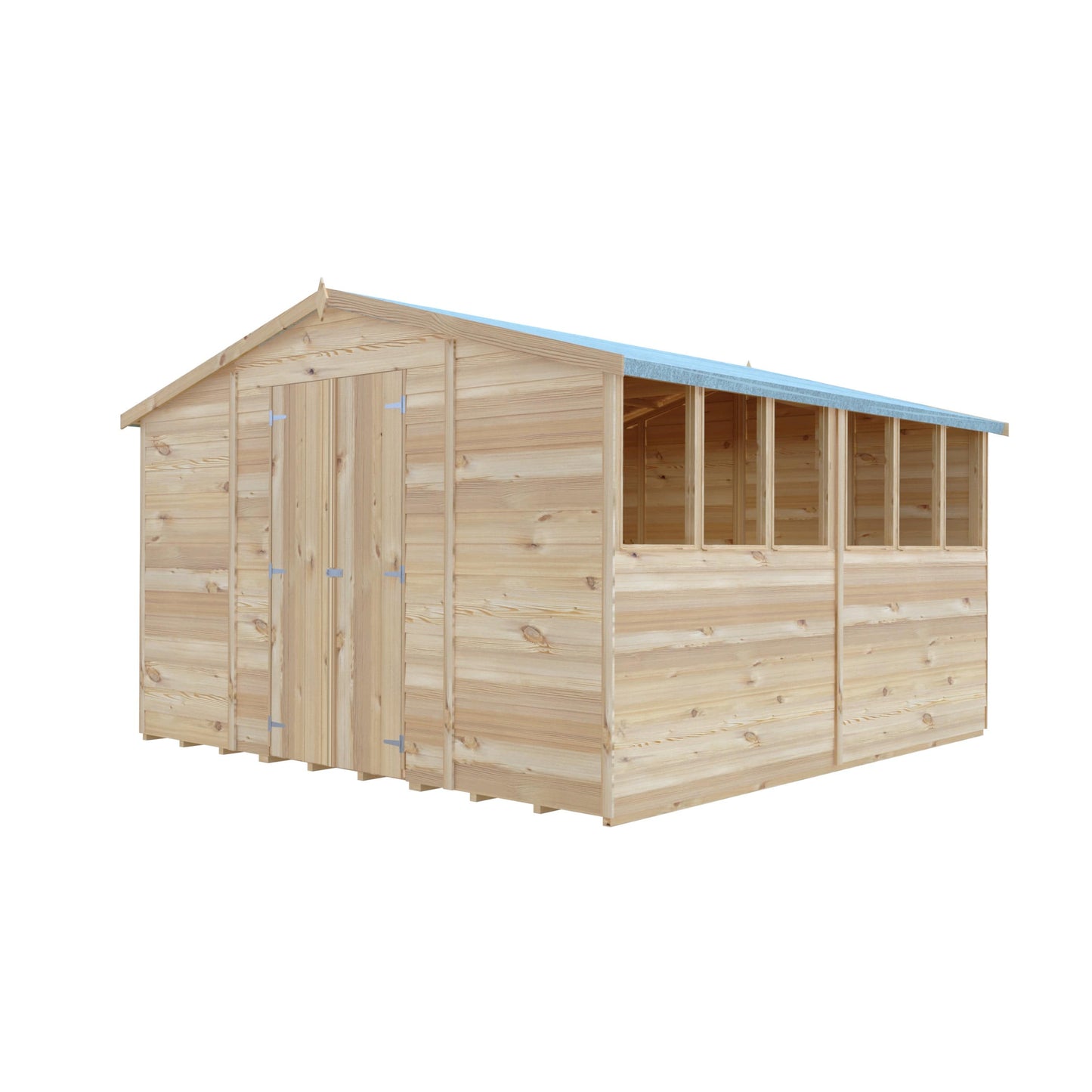 Shire 10x10 Overlap Shed Double Door With Windows
