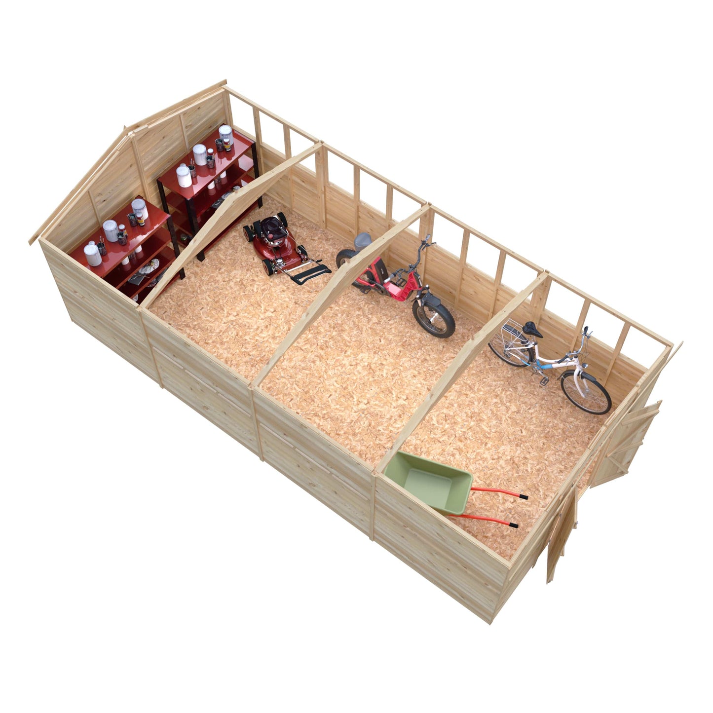 Shire 10x20 Overlap Shed with Windows - Dip Treated