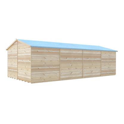 Shire 10x20 Overlap Shed with Windows - Dip Treated