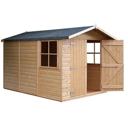Shire 10x7 Guernsey Shed Double Door Apex Workshop