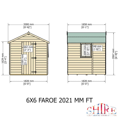 Shire 6x6 Faroe Shiplap Shed