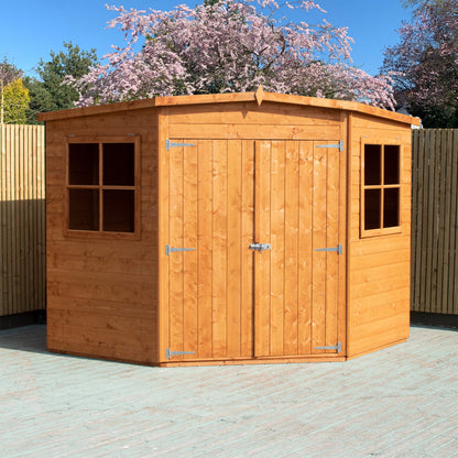 Shire 7 x 7 Shiplap Corner Shed Double Door