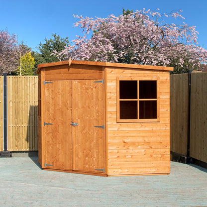 Shire 7 x 7 Shiplap Corner Shed Double Door