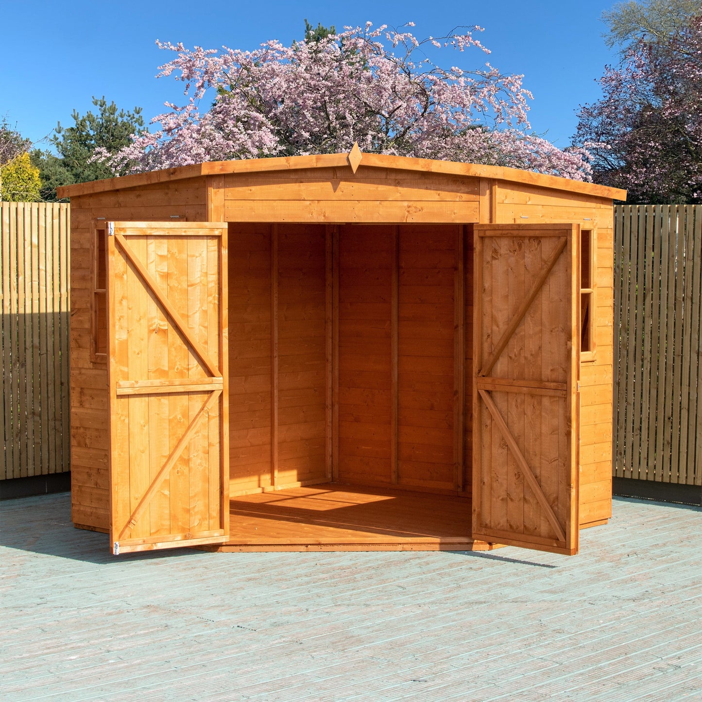 Shire 7 x 7 Shiplap Corner Shed Double Door