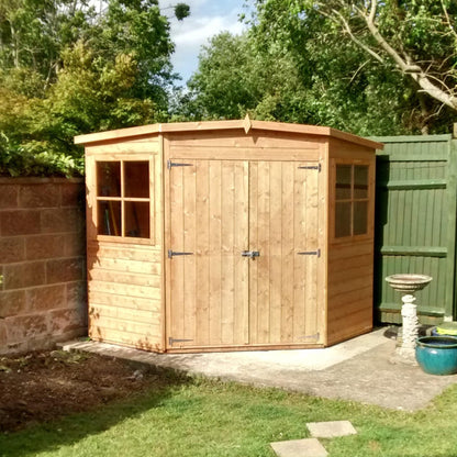 Shire 7 x 7 Shiplap Corner Shed Double Door