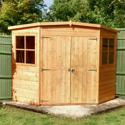 Shire 7 x 7 Shiplap Corner Shed Double Door